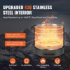 VEVOR Smokeless Fire Pit Stove Bonfire, H: 15.4 in x Dia: 15.7 in ,Wood Burning Fireplaces with Removable Ash Pan, for Outdoor Patio Camping,Black - 4 of 4