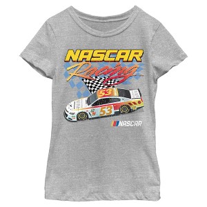 Girls NASCAR Retro Racing 53 Car T Shirt - 1 of 4