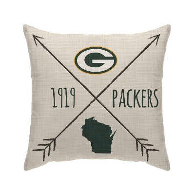 NFL Green Bay Packers Cross Arrow Decorative Throw Pillow
