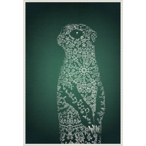 Amanti Art The Emerald Meerkat by Ema Paraschiv Framed Canvas Wall Art - 1 of 4