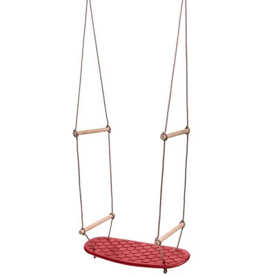 HearthSong Air Rider Surf Swing with Solid Wood Handles, 33½"L x 12"W, Adjustable Rope Length 9-14'L, Holds up to 200 lbs.