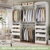 Aheaplus 20"-60" Closet System with Three Wooden Drawers - 2 of 4