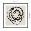 Kate and Laurel Framed Art Flowing Circle Abstract by The Creative Bunch Studio, 25x25, Stylish Black Narrow - 2 of 4