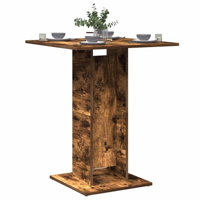 vidaXL Bistro Table Smoked Oak 23.6"x23.6"x29.5" Engineered Wood
