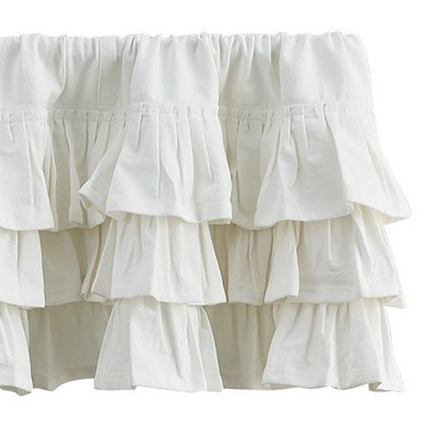 White Cotton Ruffled Country Kitchen Valance
