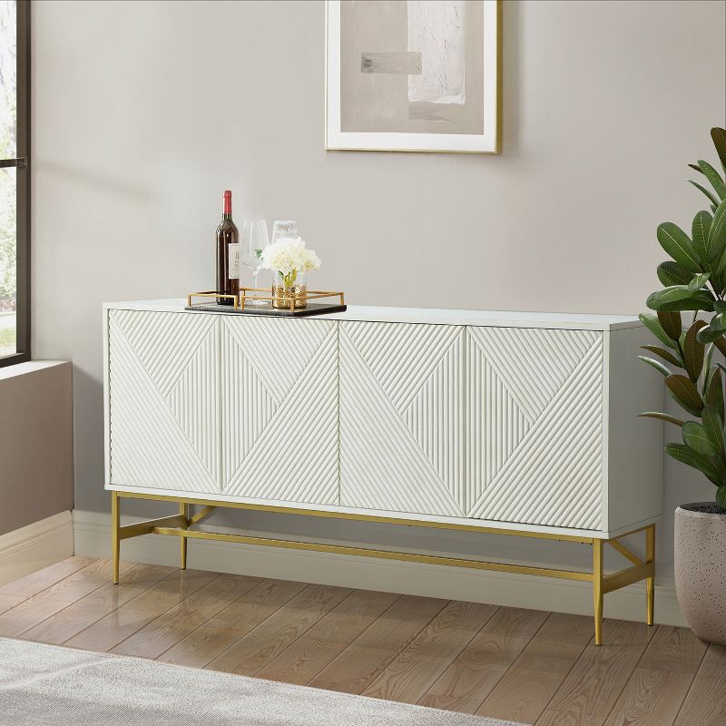 Uirich 65'' Wide Modern Sideboard Storage Cabinet with Adjustable Shelves| KARAT HOME, 2 of 11