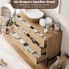 Jojoka Natural Rattan 6 Drawer Double Dresser, Wooden Chest of Drawer - 4 of 4