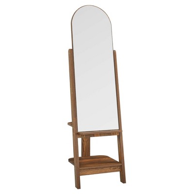 Modway Ascend Standing Mirror – Full-Length Wall Leaning Mirror with Rounded Corner Frame