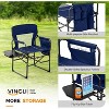 VINGLI Camping Chairs,Portable  Directors Chair, Camping Chair with Side Table & Carry Bag，Heavy Duty Camping Chairs for Adults - 4 of 4