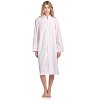 Casual Nights Women's Zipper Front Jacquard Terry Fleece Robe Duster - 2 of 4