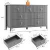 Dresser for Bedroom with 7 Drawers, 54" Wide Modern Chest of Drawers with Metal Handle, Dresser TV Stand, Wood Drawer Organizer for Bedroom - 2 of 4