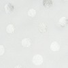 LunaLulinlk Dots Fabric Shower Curtain, Silver and White - 3 of 4