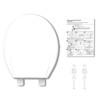 Elongated Toilet Seat, Slow Close Toilet Cover Seat for Easy Clean and Stain-Resistant, Plastic Toilet Seat with Cover, Quick-Release Hinges - 3 of 4