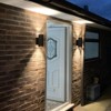 LLHZSY 2-Light 7" Modern Industrial LED Outdoor Wall Light Fixture-Black-3000K Warm Light - 4 of 4