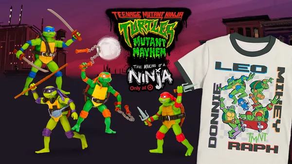 TMNT Leonardo x Golden State Warriors T-Shirt from Homage | Yellow | Retro Nickelodeon T-Shirt from Homage.
