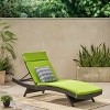 Christopher Knight Home Salem Outdoor Wicker Armless Adjustable Chaise Lounge with Cushion - 2 of 4