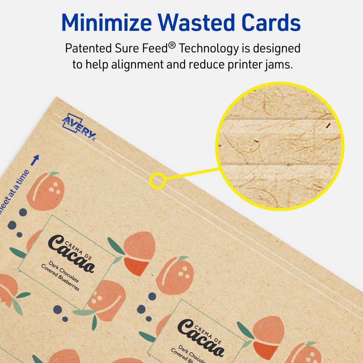 2-1/2" x 2-1/2" Square Rounded Corners, Kraft Brown Business Cards - thumbnail 4