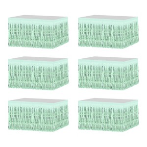 Unique Bargains Wedding Birthday Metallic Foil Fringe Table Skirts for Rectangle Tables - 1 of 4