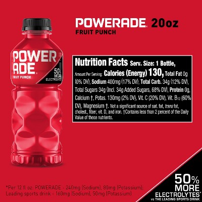 POWERADE Fruit Punch Sports Drink - 20 fl oz Bottle
