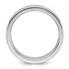Chisel Stainless Steel Brushed and Polished Grooved 6mm Band Ring - 3 of 4