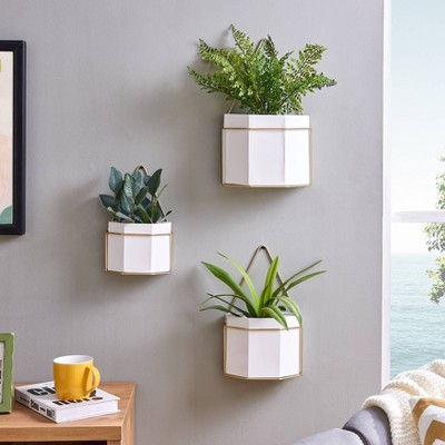 Indoor Wall Planters Decor Target - White Ceramic Indoor Wall Planter