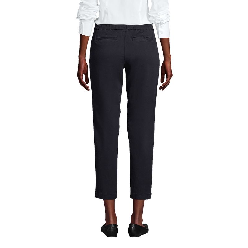 Lands' End Women's Mid Rise Pull On Chino Crop Pants, 2 of 8