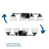 Progress Lighting, Hinton, 4-Light Bath Vanity, Matte Black, Clear Seeded Glass - 4 of 4