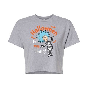 Women's - Dr. Seuss - Halloween Is My Thing Cropped Graphic T-Shirt - 1 of 4