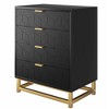 Dresser for Bedroom, 4 Drawer Dresser with Metal Legs, Wood Dresser Chest Organizer with Wide Storage - 4 of 4