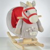 Mshliw Plush Rocking Horse Toy for Toddlers 18–36 Months, Ride-On Rocker with Lullaby Song, Soft Fabric, Seatbelt & Hand Puppets, Halloween gift - 2 of 4