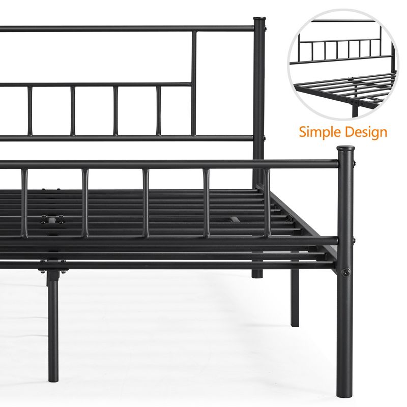 Yaheetech Basic Metal Bed Frame with Headboard and Footboard, 5 of 10