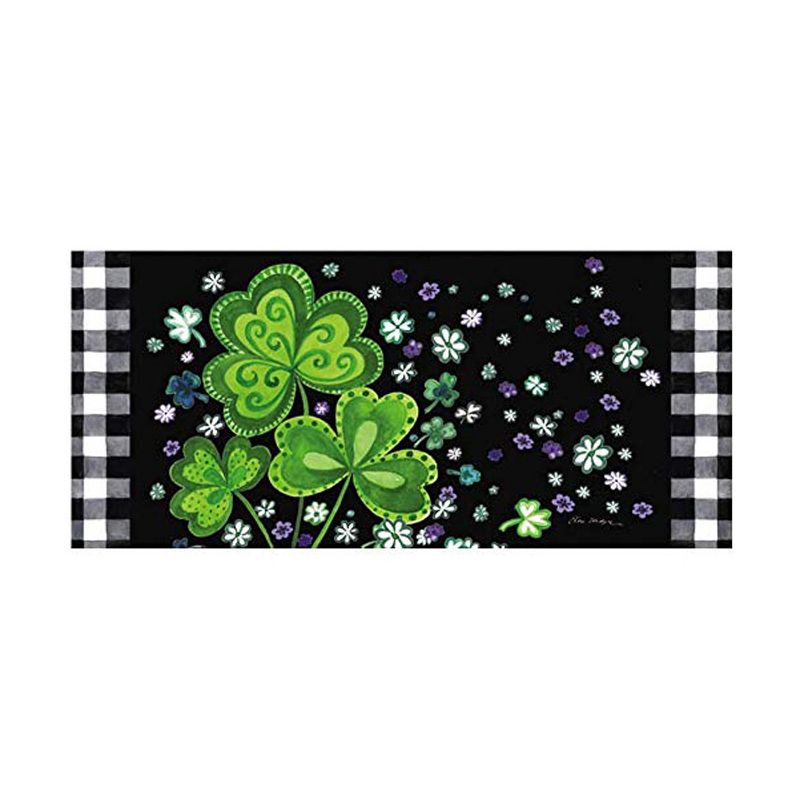 Evergreen Indoor Outdoor Doormat Bundle Set of 5 - Frame and 4 Holiday Seasonal Inserts Valentine's Love Easter Tulips 4th of July and St. Patricks, 5 of 9