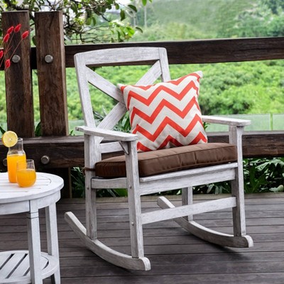 Westlake Outdoor Wood Rocking Chair with Cushion - Cambridge Casual