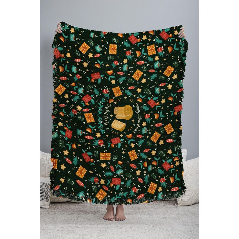 Valeria Frustaci Merry Christmas panettone 56"x46" Woven Throw Blanket - Deny Designs, 3 of 6