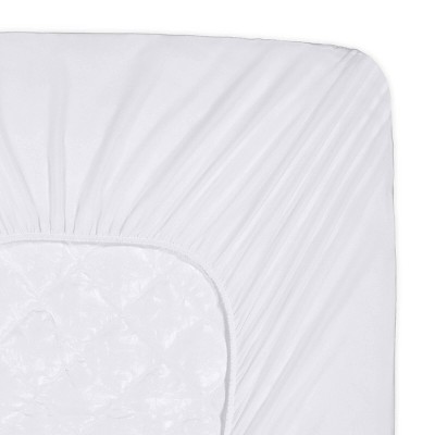 Queen White Waterproof Quilted Mattress Pad