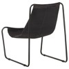 vidaXL Black Real Leather Relaxing Chair- Vintage-Style Home Accent Seat with Powder-Coated Iron Frame – Durable, Comfortable and Industrial Design - 4 of 4