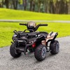 Aosom Kids Ride-on ATV Four Wheeler Car with Real Working Headlights, 6V Battery Powered Motorcycle for 18-36 Months, Black - 2 of 4