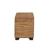 Household Essentials Large Curved Wicker Storage Chest with Liner Water Hyacinth: Brown Decorative Bin, 177 Volume Capacity - 3 of 4