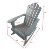 Aghana Digitals Grey Populus Wood Reclining Rocking Adirondack Chair with Wide Seat & Armrest for - 2 of 4