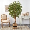 Nearly Natural 6-ft Japanese Maple Artificial Tree in Handmade Natural Cotton Planter - 3 of 4