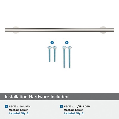 Polished Nickel 8 13/16" Modern Bar Pull with Mounting Hardware