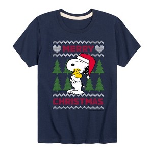 Boys' - Peanuts - Holiday Short Sleeve Graphic T-Shirt - 1 of 4