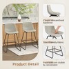Arceso Swivel Bar stools Set, 25in Faux Leather Counter Height Bar stools, Mid Century Modern Bar Stools with Metal Legs & Footrest, for Kitchen - 3 of 4