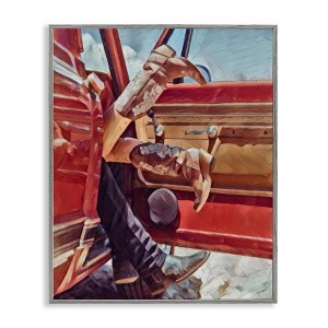 Stupell Industries Romantic Cowboy Boots Couple Black Framed Giclee Art - 1 of 4
