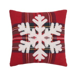 C&F Home Red and Green Plaid Throw Pillows - 1 of 3