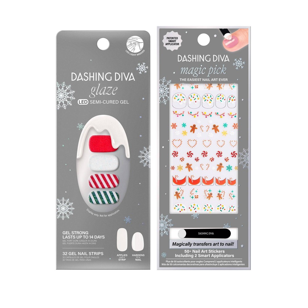 Dashing Diva Glaze All Wrapped Up + Magic Pick Nail Art - Sweet Treats - 32ct -  92556838