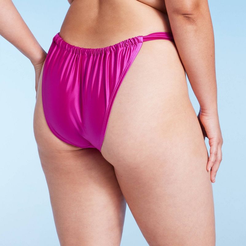 Women's Wide Strap Adjustable High Leg Bikini Bottom - Wild Fable™, 6 of 9