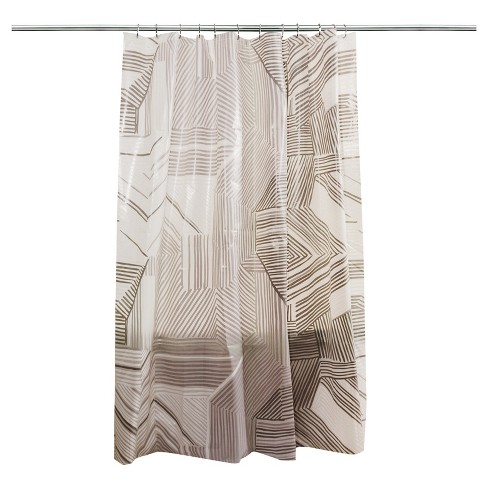 Broken Lines Shower Curtain Gray - Room Essentials™ : Target