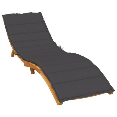 vidaXL Sun Lounger Cushion Melange Anthracite 78.7"x27.6"x1.6" Fabric