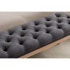 NicBex Modern 43.3" Bedroom Bench Wood Accent Stools with Button Tufted for Bedroom and Entryway - 2 of 4